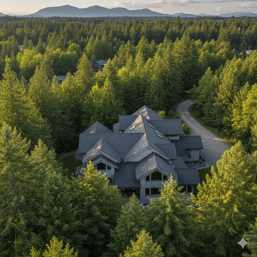 Asphalt shingle roof installation in Washington State